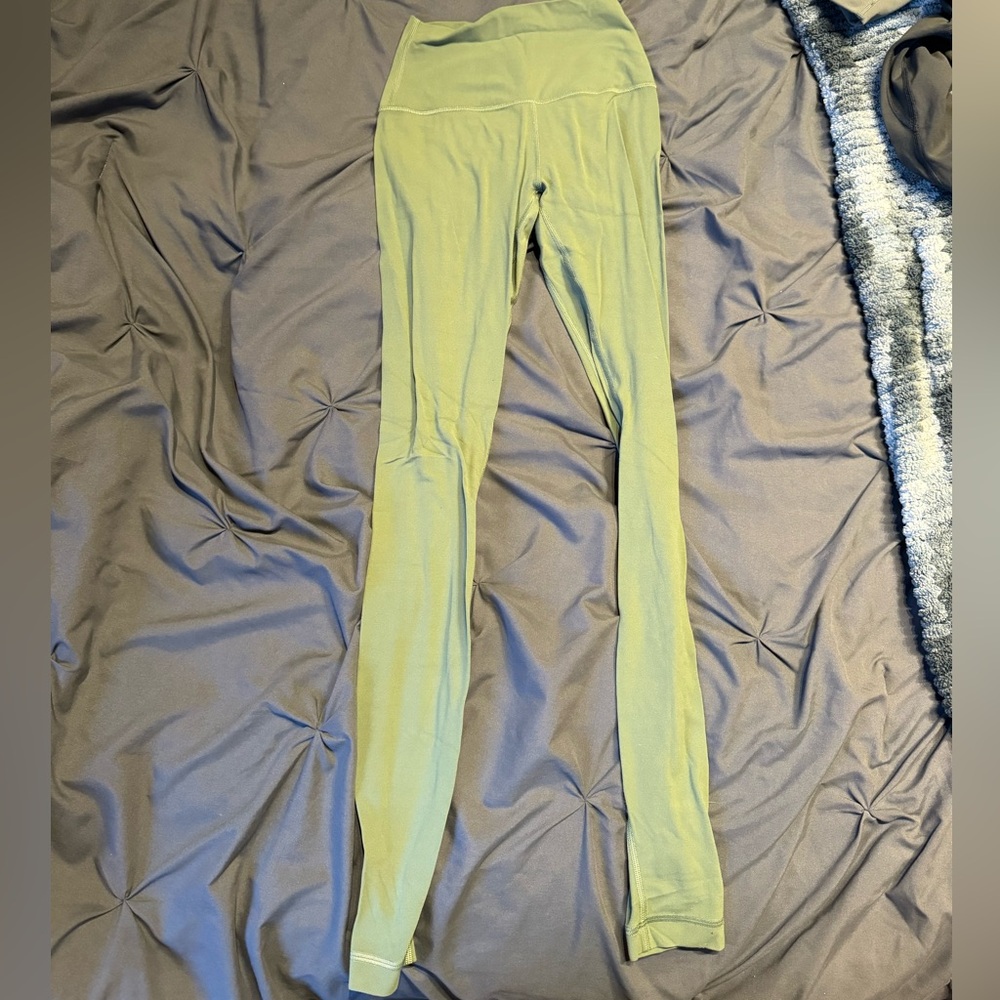 Lululemon moss green align leggings. Size 2.
